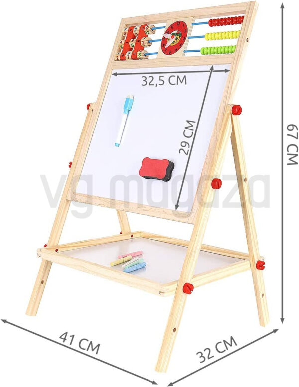 edukativna tabla za crtanje i pisanje 2 1 - Edukativne table sa dvostranim magnetnim dizajnom ploče, dolaze sa kompletnim priborom za zabavu kroz koju se deca obrazuju učeći da crtaju, pišu i računaju.