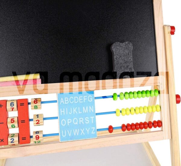 edukativna tabla za crtanje i pisanje 4 1 - Edukativne table sa dvostranim magnetnim dizajnom ploče, dolaze sa kompletnim priborom za zabavu kroz koju se deca obrazuju učeći da crtaju, pišu i računaju.