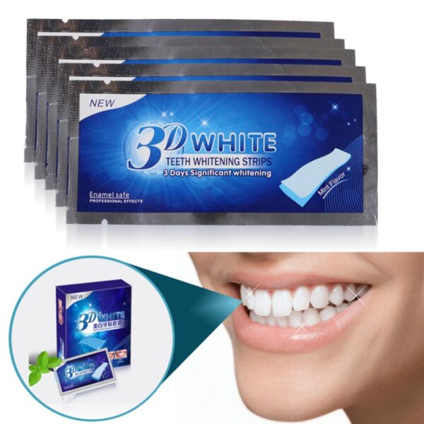 trake za izbeljivanje zuba 3d white 1 1 - Mekane su, savitljive, odgovaraju svim oblicima zuba i jednostavne su za korišćenje. U pakovanju se dobija 14 trakica za tretman od 7 dana. Koriste se jednom dnevno, 30-60 minuta, a za još intenzivniji efekat mogu se koristiti dva puta dnevno, 7 dana u nedelji.