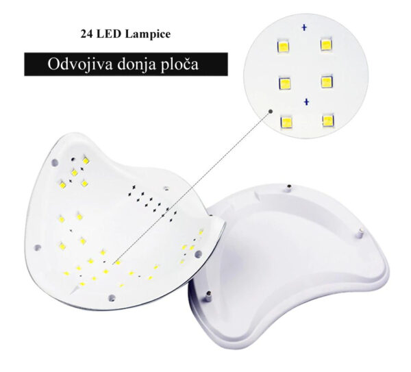 viber slika 2022 01 13 16 54 09 552 - Nova SUN5 UV/LED lampa za nokte 48W snage, sa pametnim infracrvenim senzorom i uklonjivom donjom pločom, omogućava lako sušenje laka za nokte kako na rukama, tako i na nogama. Višebojna lampa SUN5 je odlična opcija za sve nas koji želimo profesionalno oblikovane i brzo osušene nokte iz udobnosti našeg doma. Sa svojom snagom od 48W, brzo i efikasno suši gel lakove i druge vrste lakova za nokte, a postavke tajmera omogućavaju nam da prilagodimo vreme sušenja u skladu sa našim potrebama. Velika unutrašnjost i dizajn u tri predivne boje, čine ovaj model lampe za nokte praktičnim i udobnim tokom upotrebe ali takođe i unikatnim uređajem naše opreme za nokte.