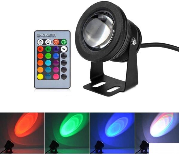 118642620 60d4f2970cee65 552922331624568461154 - Led podvodna lampa za fontane, bazene, uredjivanje dvorista RGB (sve boje) + daljinski kontroler preko koga se pravi efekat boja i intezitet treptanja. Jačina 9wNapajanje 220vU ponudi model na 12v