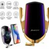 Držač za telefon i bežični punjač R1 – zlatna i siva boja – Držač za telefon i bežični punjač R1 – zlatna i siva boja - Image 3