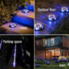 Solarne disk lampe za dvoriste i bastu sa 8 led dioda i bocnim osvetljenjem - Image 3