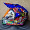 Kaciga Cross kaciga za motor sa integrisanim naocarima Plava