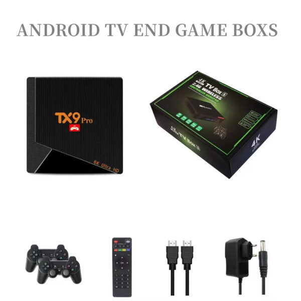 2023 Game Box Android 10 0 TV Box TX9 Pro 6K Ultra HD Wifi 2 4G - TV Game Box Android 10.0 TV Box TKS9 Pro 6K Ultra HD wifi Media plejer 2u1 konzola Retro Android TV Game BokNovi TKS9 Pro TV Bok Android 10.0 4K Ultra HD Vifi 2.4G i 5.8G 1G RAM 8G