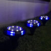 Solarne disk lampe za dvoriste i bastu sa 8 led dioda i bocnim osvetljenjem - Image 9