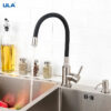 Slavina za sudoperu sa fleksibilnom crevom Crna Inox - Image 3