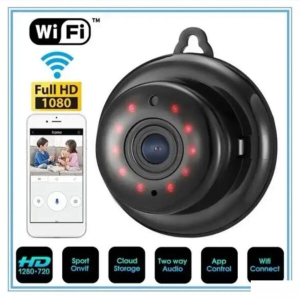 94321724 5ea4919e677bc0 90528685IMG fb68ea50724 - IP kamera WiFi kamera mini kamera za video nadzor Najnoviji ModelGledajte šta se dešava u vašoj radnji, sobi magacinu sa bilo koje lokacije u gradu ili van! Izuzetno malih dimenzija pogodna za lako skrivanje i uklapanje u enterijer prostorija gde se nalazi. Napaja se preko kabla koji uz nju kao i adapter za struju a ima i internu bateriju za par sati ako nestane struje-napajanja. Daljinsko upravljanje: daljinska AP i IP veza Visoka rezolucija: 1080P Funkcija: Snimanje video zapisa Kompatibilnost: Android, iOSIR diode za noćno snimanje    Ugao snimanja: 110 stepeniDvosmerni audioDimenzije:   5.8 x 4.2cm