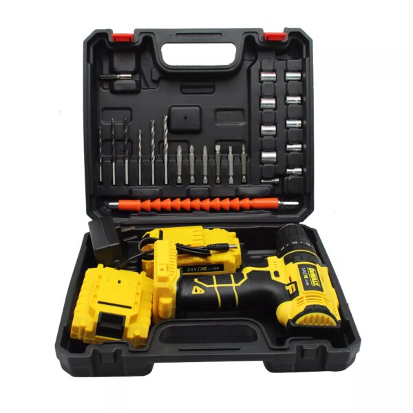 DEWALT 24v Srafilica LSONLINESHOP - Dewalt aku srafilica/busilica 24v Odlican kvalitet Dve litijumske baterije Set bitova i burgija Punjac za baterije 26v Integrisano Led svetlo Dve brzine Levi desni smerSet sadrziKoferDve baterije 24vBitova i burgija Punjac