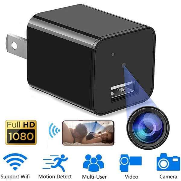 Hd 1080p brezzicni nadzor kamere wifi home security 2 3753 - Odlicna spijunska WiFi kamera u obliku punjaca za telefon