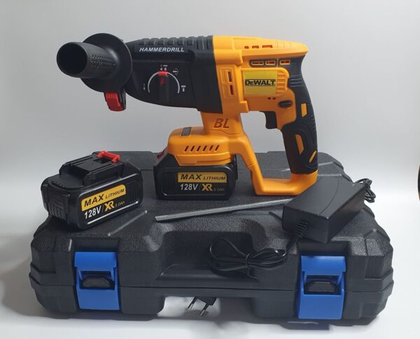 IMG 17e373a5774abe409217ee9082f91a9e V - Aku hilti Dewalt na baterije
Ima potenciometar, obavlja dve funkcije busi i stema
Snaga 780w
Pogodan za rad na terenu, fasade i ostalo
Sa 2 baterije i brzi punjac
Dolazi u kuferu
Broj obrtaja u praznom hodu 0 – 1.100 min-1
Broj udaraca 0 – 4.500 min-1
Jačina pojedinačnih udaraca 2,4 J
Učinak bušenja – čelik|beton|drvo Ø — 13/24/32 mm
Učinak bušenja – krunasto svrdlo Ø — 65 mm