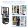 Ip kamera PTZ kamera sa 3 sociva i sirenom 4k 8x zoom - Image 3
