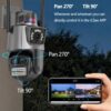 Ip kamera PTZ kamera sa 3 sociva i sirenom 4k 8x zoom - Image 2