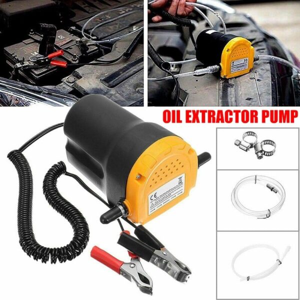 Oil Change Pump Oil extractor Electric Convenient Portable 12V DC for Car Vehicle MF999 - Prenosna samousisna pumpa za pumpanje dizel ulja i motornog ulja na 12V. Idealan je za pumpanje dizel ulja, motornog ulja, vode i tankih ulja iz kontejnera i rezervoara: kamiona, traktora, brodova, agregata i drugih uređaja, transportnih sredstava koja rade na dizel gorivo. Samousisna pumpaVisok kvalitetNapaja se automobilskom baterijom od 12 V tako što se na nju povezuje pomoću stezaljke