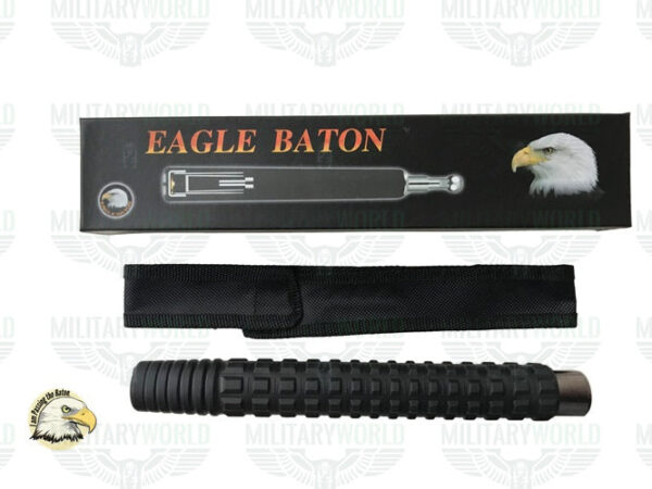 SFOLLAGENTE TELESCOPICO EAGLE BATON 2 ELEMENTI COLOR FUME extra big 14181 680 - Profesionalni teleskopska palica Eagle Baton, kruti model, sa 2 elementa od kaljenog nerđajućeg čelika 440, može da trpi jake udarce bez ikakvih problema, ergonomski protivklizni rukohvat od crne rebraste gume za stabilniji hvat, futrola od crne najlonske tkanine sa omčavim kaišem. Otvaranje je brzo brzim i energičnim pokretom ručnog zgloba, a zatvara se tako što se vrh snažno udara o tlo. Zahvaljujući svojoj praktičnosti i upravljivosti, ovaj tip lopti koriste snage bezbednosti i bezbednosne snage. Može se koristiti za ličnu odbranu ili kao kolekcionarski predmet. Proizveo Eagle Baton. List sa podacima: Tip: profesionalna kruta teleskopska lopata Materijal: nerđajući čelik 440 Rukohvat: crna guma sa žljebovima za stabilniji hvat Otvorena dužina: 66 cm. Dužina zatvorena: 25 cm. Prečnik: 2,5 cm. Težina: 629 gr.