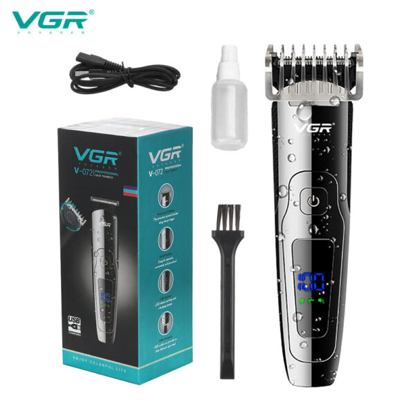 VGR 072 Hair Clipper Professional Personal Care Barber Waterproof Fine Tuning Haircut LCD Barbershop Chargeable Trimmer 7f4eeb7d 34bb 4af7 b630 0a3112f21014 - Vodootporni profesionalni punjivi trimer za šišanje brade