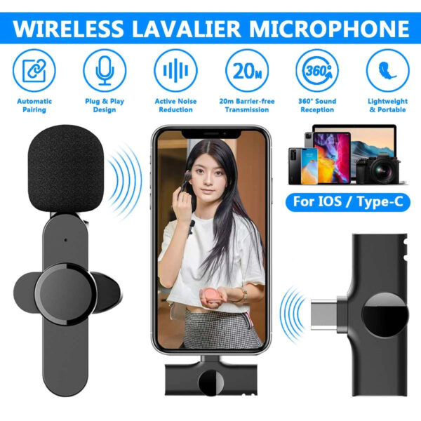 Wireless Lavalier mikrofon Mikrofon 2 4G Mini Mic Audio Video Aufnahme f r iPhone Android Telefon jpg Q90 jpg - 8 pinski prikljucak
Visoka osetljivost, širok frekventni opseg
Klip-stipaljka vam omogucava da se lako prikljuci na kragnu ili kravatu
Sundjer navlaka koja stiti vas mikrofon od vetra i buke
Odlican za audio, video snimanje i hands-free
Mikrofon rade bez nekih dodatnih instalacija i komplikacija (plug & play)
Ugrađena 75mah baterija
Veličina mikrofona: 6,5 x 1,85 x 2,6 cm
Materijal: ABS
Domet: do 5m