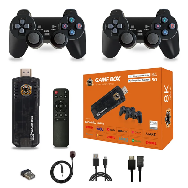 X8 Android TV Box Game Console Double System Wireless Controller Game Stick 4K 10000 Games Retro - Gejming Konzola TV BOX X2 PLUS 8K Retro Video Gejming Konzola sa Bežičnim Kontrolerom