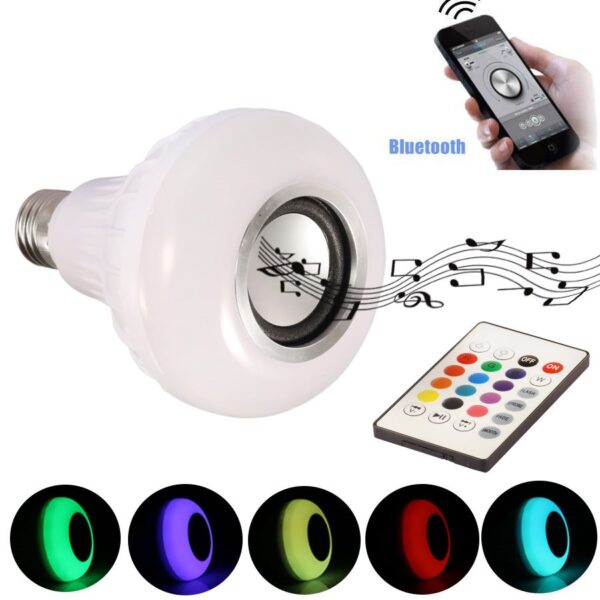 bluetooth smart bulb techkiddo main - Muzička sijalica od 6W sa bluetooth-omLED Bluethoot sijalica sa integrisanim zvučnikom .     Opis:     