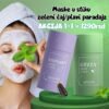 Dve MASKE za lice u stiku od zelenog čaja i plavog paradajza 1 + 1