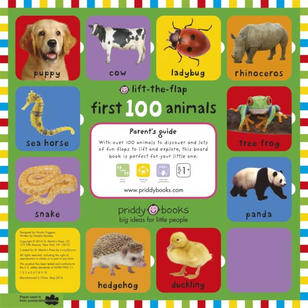 elowfkwskf - Njegova interaktivna knjiga na tabli u novoj seriji First 100 Lift-the-Flap je idealna alatka koja pomaže bebama i mališanima da nauče sve o svojim prvim životinjama.