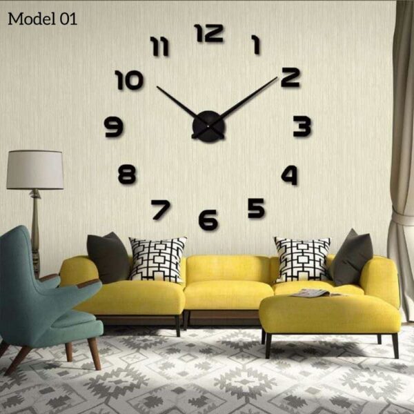 gigantski 3d zidni sat 985601 - Dekorativni zidni 3D sat diskretno će i sa stilom ukrasiti vaš dom.