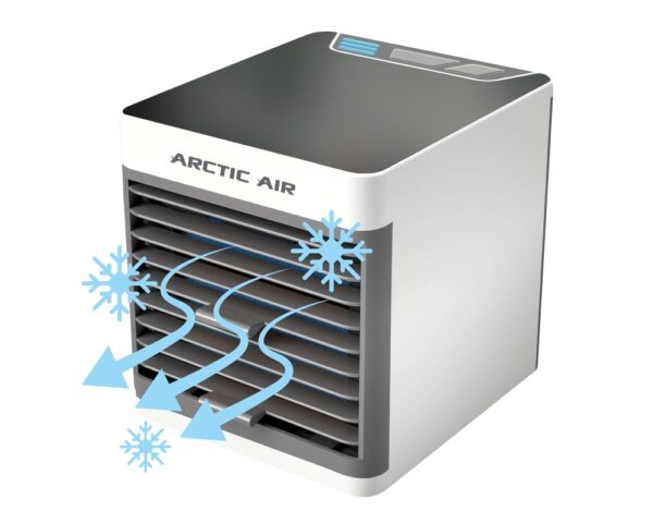 mini prenosiva klima arctic air 2x 568508 - Jednostavna je za upotrebu – Naspete vodu, pritisnite dugme i uživajte u osvežavajućem povetarcu.