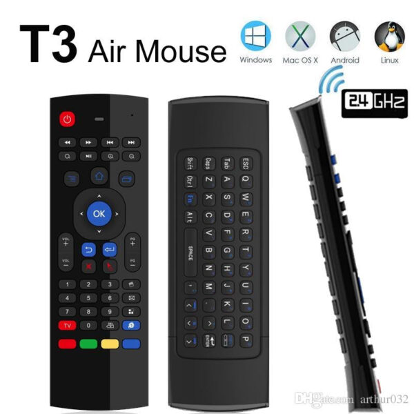 t3 2 4 ghz mosca air mouse t3 m mini teclado - 3u1 uređaj - Bežični miš - Tastatura - Daljinski upravljačZa androix smart TV boxkonpatabilno je sa svim modelima 