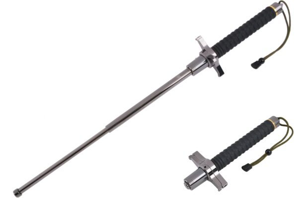 telescopic baton with guard ee6e26ca 7c22 45eb b847 1b9c9d7d9462 - Palica klasične veličine, veoma otporna sa uklonjivim štitnikom za bolju zaštitu ruke. Zatvorena dužina: 26 cm