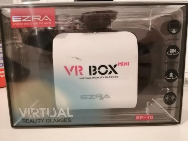 vr box mini 3d virtuelne naocare 322462 - EZRA 3D VR Box mini EP-10, 3D naocare za gledanje 3D video snimaka i igranje igrica na telefonu.
-360° video panorama
-kompatibilnost:smart telefoni 4,7-6″
-vidljivo polje:95°