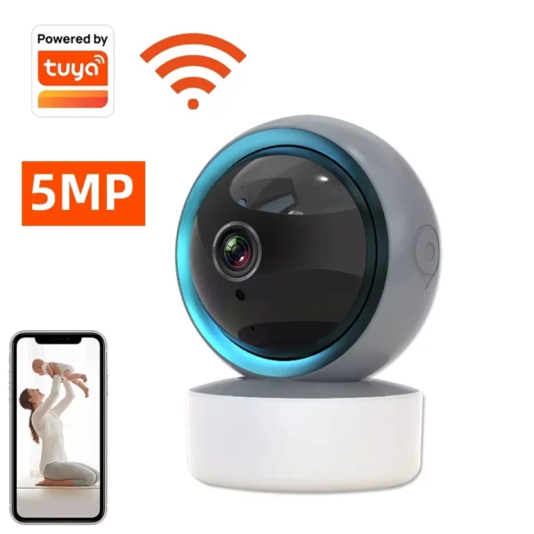 5MP Tuya Wifi Tracking Camera - HD wifi IP kamera za video nadzor Poseduje mikrofon i zvucnik DVOSMERNI AUDIO Detekcija pokreta