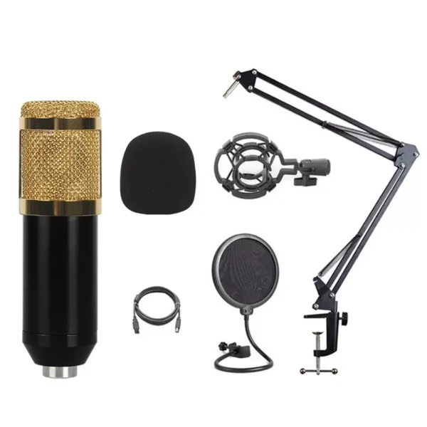 Mikrofon i stalak za mikrofon - Mikrofon i stalak za mikrofon i pop filter. Ceo komplet