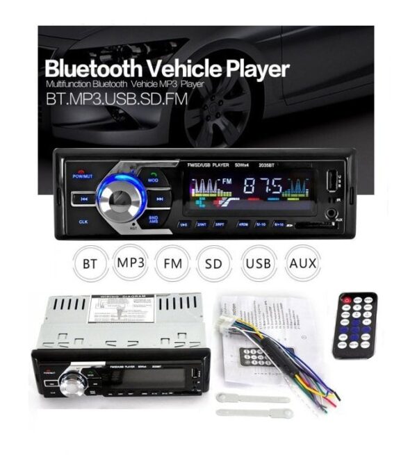 auto radio okshop 1 - AUTO MP3 USB SD MMC PLAYER sa daljinskim i bluetooth- om Čita MP3 format sa USB, SD, MMC kartice