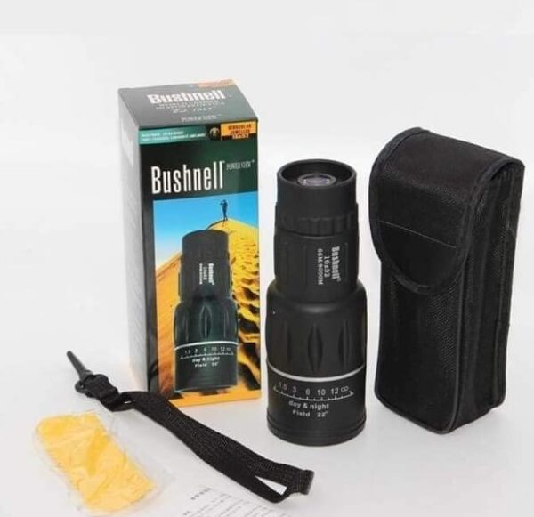 bushnell monokular okshop 4 - Bushnell Monokular je optički osmatrački uređaj za posmatranje udaljenih objekata, objekata divljine, sportskih događaja i raznih masovnih spektakla. Izrazita karakteristika monokle je njegova kompaktnost, kućište zaštićeno od prskanja. Monokular ima elegantan i ergonomski dizajn. Telo monokla je napravljeno od polimera, tako da je veoma lagano, ali to ne utiče na njegove karakteristike čvrstoće. Tu je i vezica i torbica za lako skladištenje i prenosivost. Prečnik objektiva od 52 mm, sličan otvor i vidno polje. Bićete impresionirani kvalitetom optike. Porucivanje na broj: Poziv/SMS Ako želite da vam pošaljemo predmet, potrebni su sledeci podaci: -Ime i prezime, -Ulica i broj, -Mesto i poštanski broj, -Broj telefona za kontakt