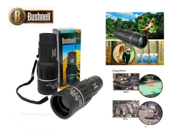 bushnell monokular okshop 7 - Bushnell Monokular je optički osmatrački uređaj za posmatranje udaljenih objekata, objekata divljine, sportskih događaja i raznih masovnih spektakla. Izrazita karakteristika monokle je njegova kompaktnost, kućište zaštićeno od prskanja. Monokular ima elegantan i ergonomski dizajn. Telo monokla je napravljeno od polimera, tako da je veoma lagano, ali to ne utiče na njegove karakteristike čvrstoće. Tu je i vezica i torbica za lako skladištenje i prenosivost. Prečnik objektiva od 52 mm, sličan otvor i vidno polje. Bićete impresionirani kvalitetom optike. Porucivanje na broj: Poziv/SMS Ako želite da vam pošaljemo predmet, potrebni su sledeci podaci: -Ime i prezime, -Ulica i broj, -Mesto i poštanski broj, -Broj telefona za kontakt