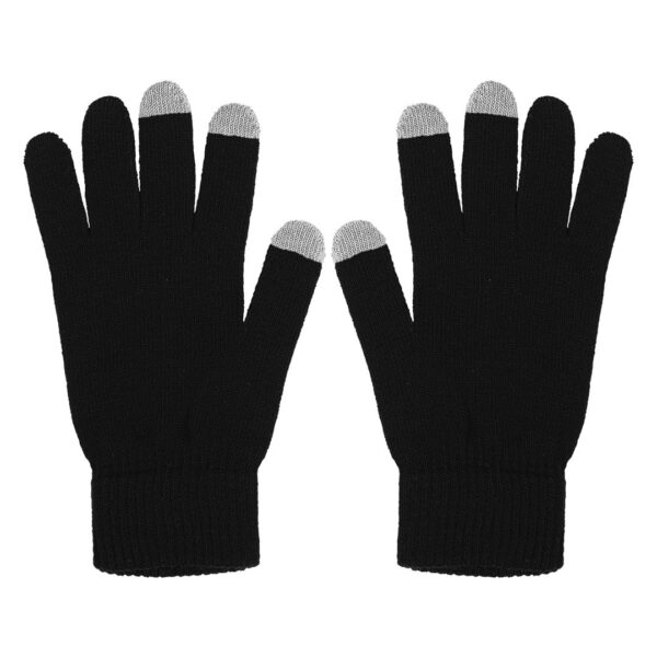 5301510 001 - TOUCH GLOVE, rukavice sa tri aktivna „touch“ prsta, crni, L/XL