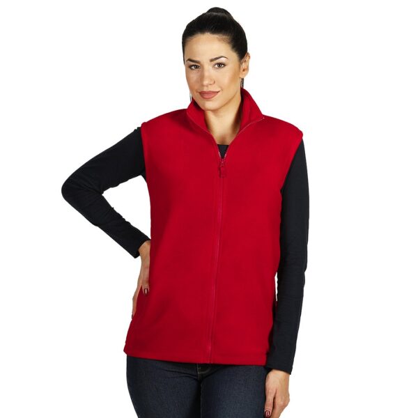 5705230 001 1 - GLECHER VEST, prsluk od brušenog polara, crveni