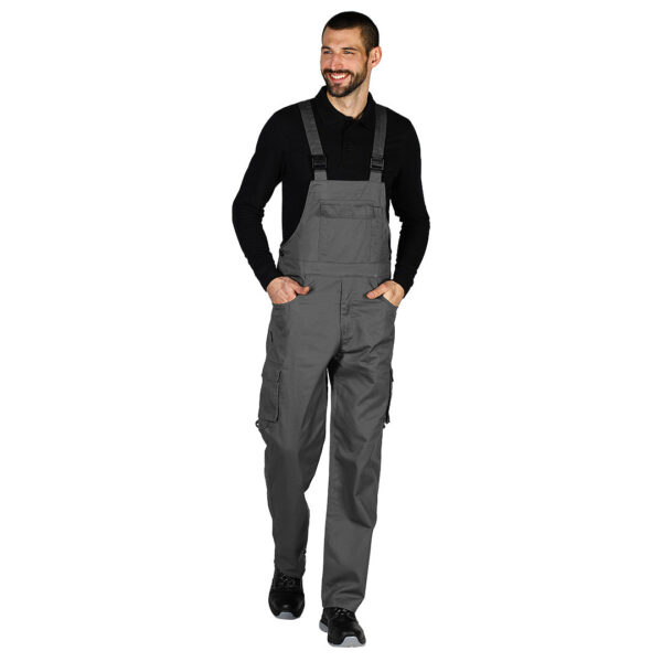 5801611 001 - CRAFT BIB PANTS, radni polukombinezon, tamno sivi