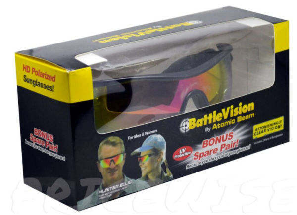 BattleVisionPolarizovaneSuncaneNaocare 3 - Battle Vision naočare su HD polarizovane sunčane naočare, napravljene od Atomic Beam-a. U pakovanju dolaze 2 para.