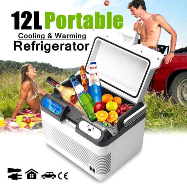 Cooling amp Warming 2 Charging 12L Car Refrigerator 60W Cooler Portable Car Fridge Methods for Home - Auto frizider / grejac – portabl frizider ili grejac idealan za auto, kamp. brod, camac, gliser, kuću, vikendicu 12V 220V– Kapacitet: 12l