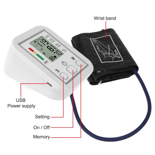 Digitalni merac pritiska 16 - Arm Style DIGITALNI APARAT za merenje krvnog pritiska i pulsa Plus ADAPTER i USB GRATIS
