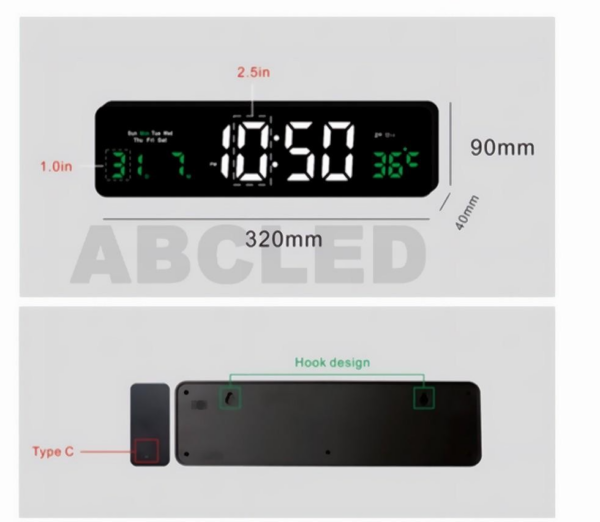 JH3208LEDZidniSat 3 - JH3208 LED Zidni Sat 