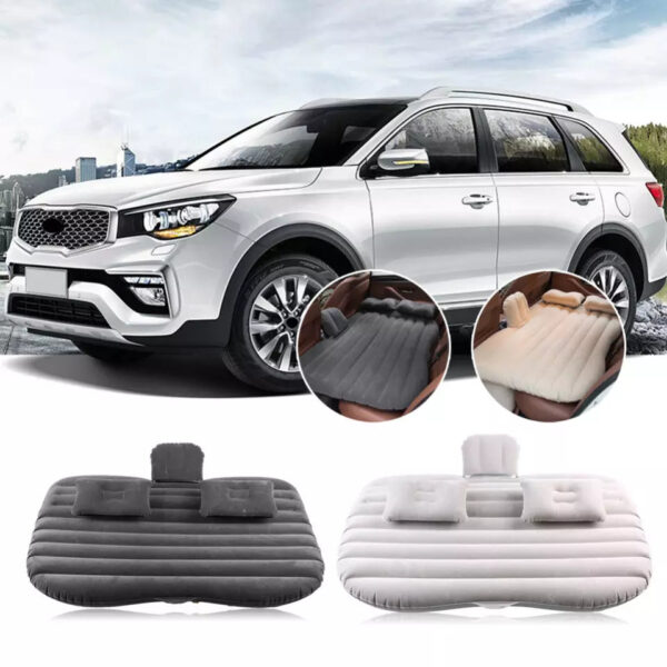 Krevet dusek za auto1 1 - Pogodno za sve tipove automobila, SUV, MPV, limuzina Za zadnje sedište Dimenzije: Jastuk: 23 x 33cm; Donji jastuk: 40cm x 130cm Dušek: 133cm x 75cm x 13cm Težina: 3kg U pakovanju dobijate i pumpa na naduvavanje Možete koristiti za ležanje na podu Ako se ne koristi ne zauzima mnogo prostora