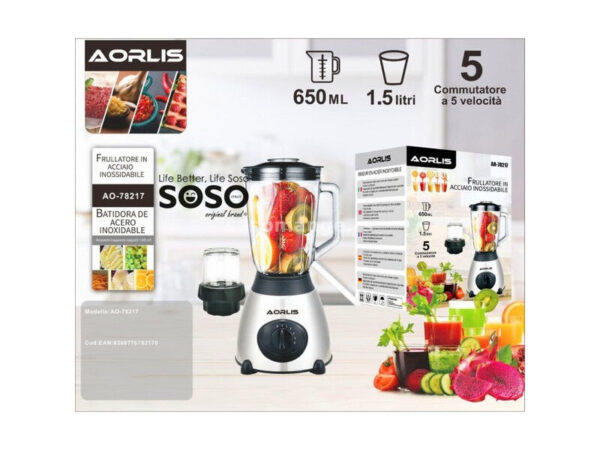 Slika 2 14 - Profesionalni blender 1.5l 900w koji se lako se cisti. Ima staklenu posudu/bokal. Veliki kapacitet 2 Brzine + P funkcija koja je pulsna funkcija za precizniju kontrolu i glatko mesanje da biste dobili savrsenu mesavinu.