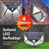 Solarni LED Reflektor sa senzorom pokreta 4 komada