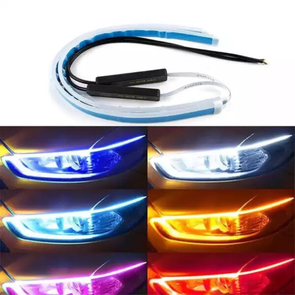 auto radio okshop 5 - LED DRL fleksibilna mekana LED traka za automobil. Može da oblači farove slično originalnom efektu. Vodootporan – i za unutrašnjost i za spoljašnjost automobila, jednostavna ugradnja. Anđeosko oko, svetlo za far.