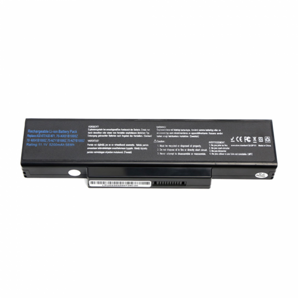 baterija za laptop asus n71 k72 111v 5200mah 59198 59647 - Kodovi:A32-K72,A32-N71,70-NX01B1000Z,70-NXH1B1000Z,70-NZY1B1000Z,70-NZYB1000ZKompatibilni modeli : For Asus ASUS K72,ASUS K72D,ASUS K72DR,ASUS K72DY,ASUS K72F,ASUS K72J,ASUS K72JA,ASUS K72JB,ASUS K72JC,ASUS K72JE,ASUS K72JF,ASUS K72JH,ASUS K72JK,ASUS K72JL,ASUS K72JM,ASUS K72JO,ASUS K72JQ,ASUS K72JR,ASUS K72JT,ASUS K72JU,ASUS K72JV,ASUS K72JW,ASUS K72K,ASUS K72L,ASUS K72N,ASUS K72P,ASUS K72Q,ASUS K72R,ASUS K72S,ASUS K72Y,ASUS K73,ASUS K73E,ASUS K73J,ASUS K73JK,ASUS K73S,ASUS K73SV,ASUS N71,ASUS N71J,ASUS N71JA,ASUS N71JQ,ASUS N71JV,ASUS N71V,ASUS N71VG,ASUS N71VN,ASUS N71YI,ASUS N73,ASUS N73F,ASUS N73G,ASUS N73J,ASUS N73JF,ASUS N73JG,ASUS N73JN,ASUS N73JQ,ASUS N73Q,ASUS N73S,ASUS N73SD,ASUS N73SL,ASUS N73SN,ASUS N73SQ,ASUS N73SV,ASUS N73SW,ASUS N73V ,ASUS X77,ASUS X77J,ASUS X77JA,ASUS X77JG,ASUS X77JO,ASUS X77JQ,ASUS X77JV,ASUS X77V,ASUS X77VG,ASUS X77VN