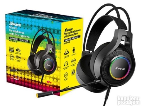 big 144458564 63813d5860b700 79083832e56d85f6 0f32 4 - Slušalice Xwave.  Stereo Headphones with mikrophone.  Gaming headset. HD-550 G.  U crnoj boji dostupne