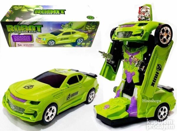 big 145042871 6390fccb5ad369 89683841b1864beb b96c 4 - Robot Change Cars Robot se pretvara u automobil Transformers Hero Hulk Green Giant Automatska transformacija stavite baterije trčite unazad sudarite se zvuk i svetlost Robot se transformiše u automobilske transformatore Heroj Hulk Green Giant transformisati automatski ubaci ugalj beži nazad imati zvuk imati svetlost Kvalitetan proizvod klase A Dobio TIS sertifikat </p>