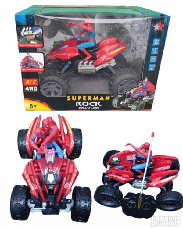 big 146384325 63befb27869ab0 742842889badcee3 7d1d 4 - Spiderman Rock Crawler na daljinsko upravljanje Dobra trepcuca svetla Punjiva baterija i usb punjac 